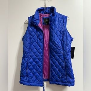 Weatherproof Quilted Vest Women’s Blue Sleeveless Outerwear Size Small
